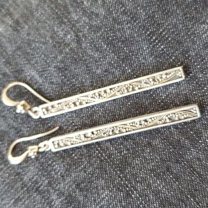Lois Hill Sterling Silver 925 Bar Earrings